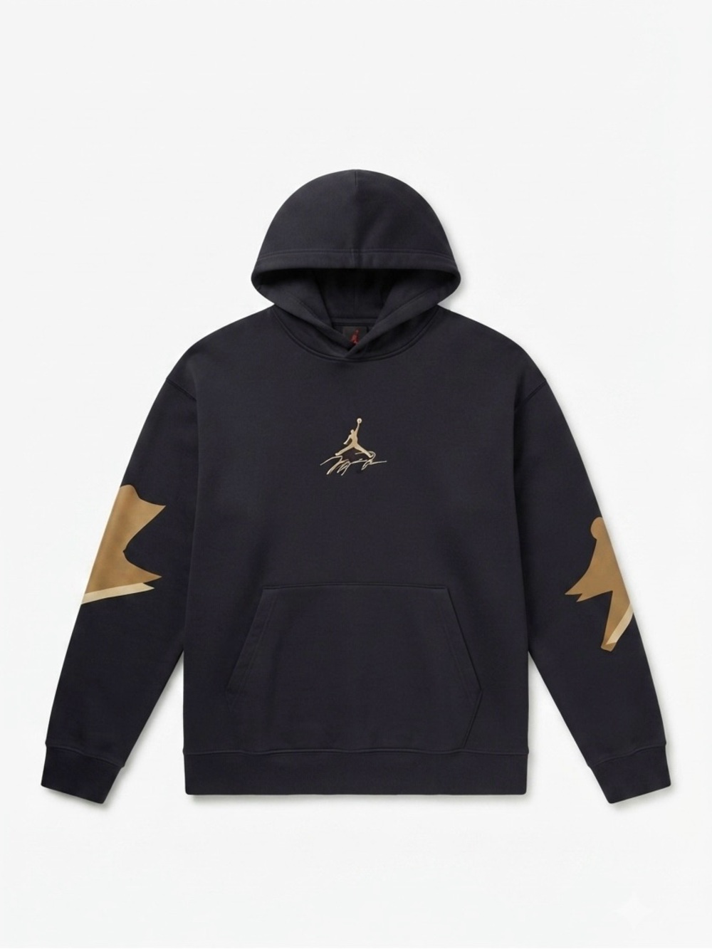 Nike Air Jordan Signature Jumpman Hoodie Black Gold XL Streetwear